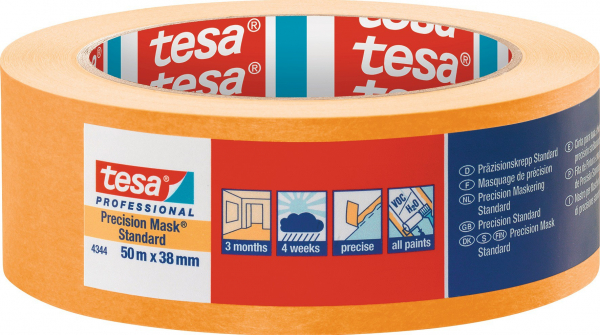 tesa Precision Indoor krāsotāju lente 38mm x 50m oranža